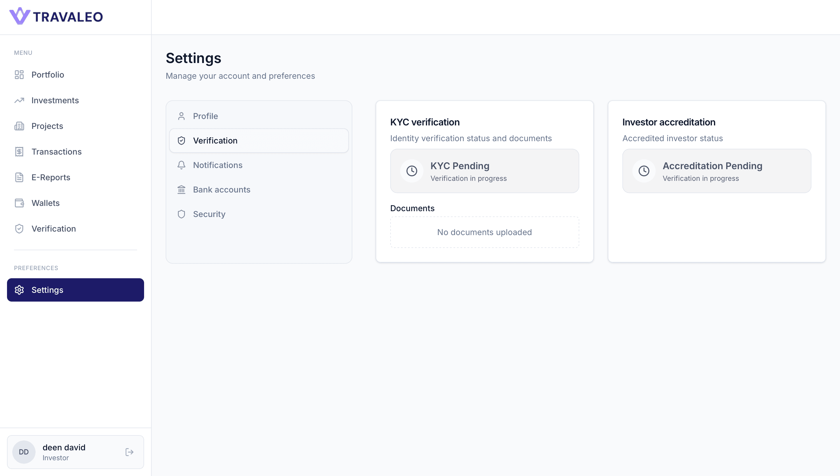 Review Verification Status from Settings illustration